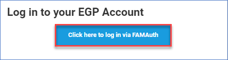 Image of the click here to log in via FAMAuth button.